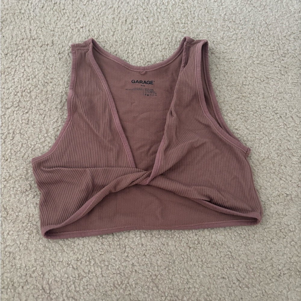 Garage Purple Pink Sleeveless Crop Tank Top